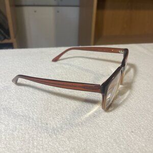 Amelia E. Eyeglasses 35-001026 FRAMES ONLY 53-17-145 Red Brown